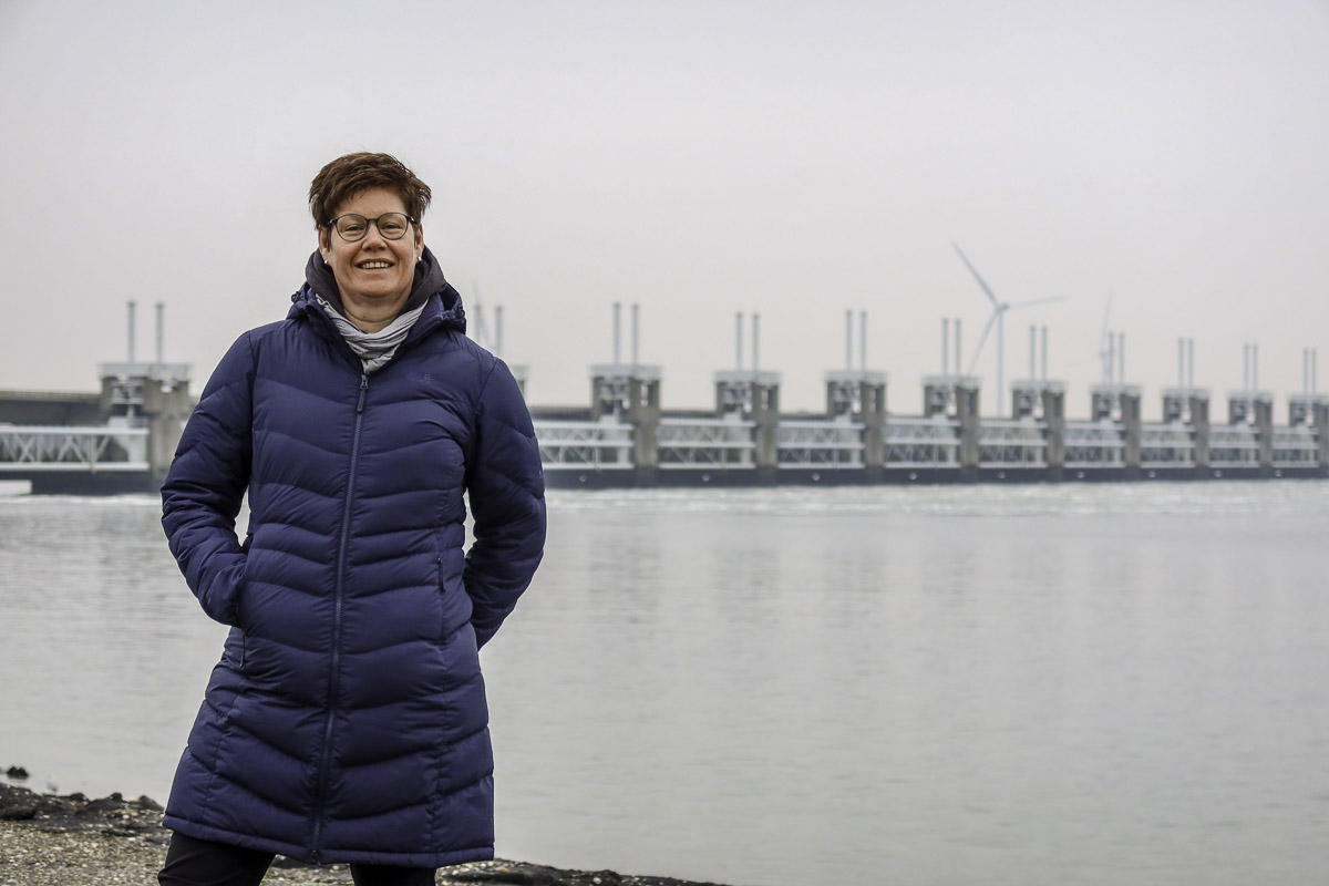 Karin bij de Deltawerken